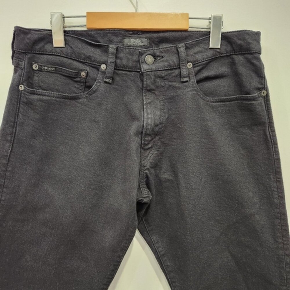 Polo Ralph Lauren Jeans Mens 33x30 Black Varick Slim Straight Stretch Denim - Picture 2 of 13
